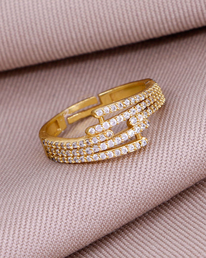 Beautiful Ad Stone Gold Wedding Ring IFR1624
