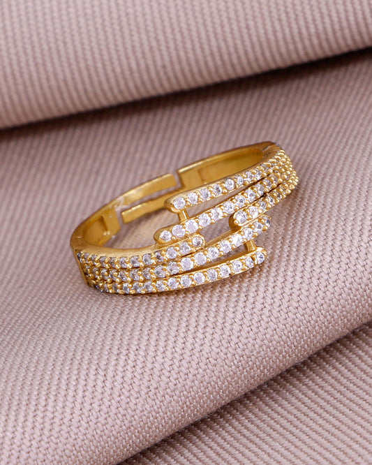 Beautiful Ad Stone Gold Wedding Ring IFR1624
