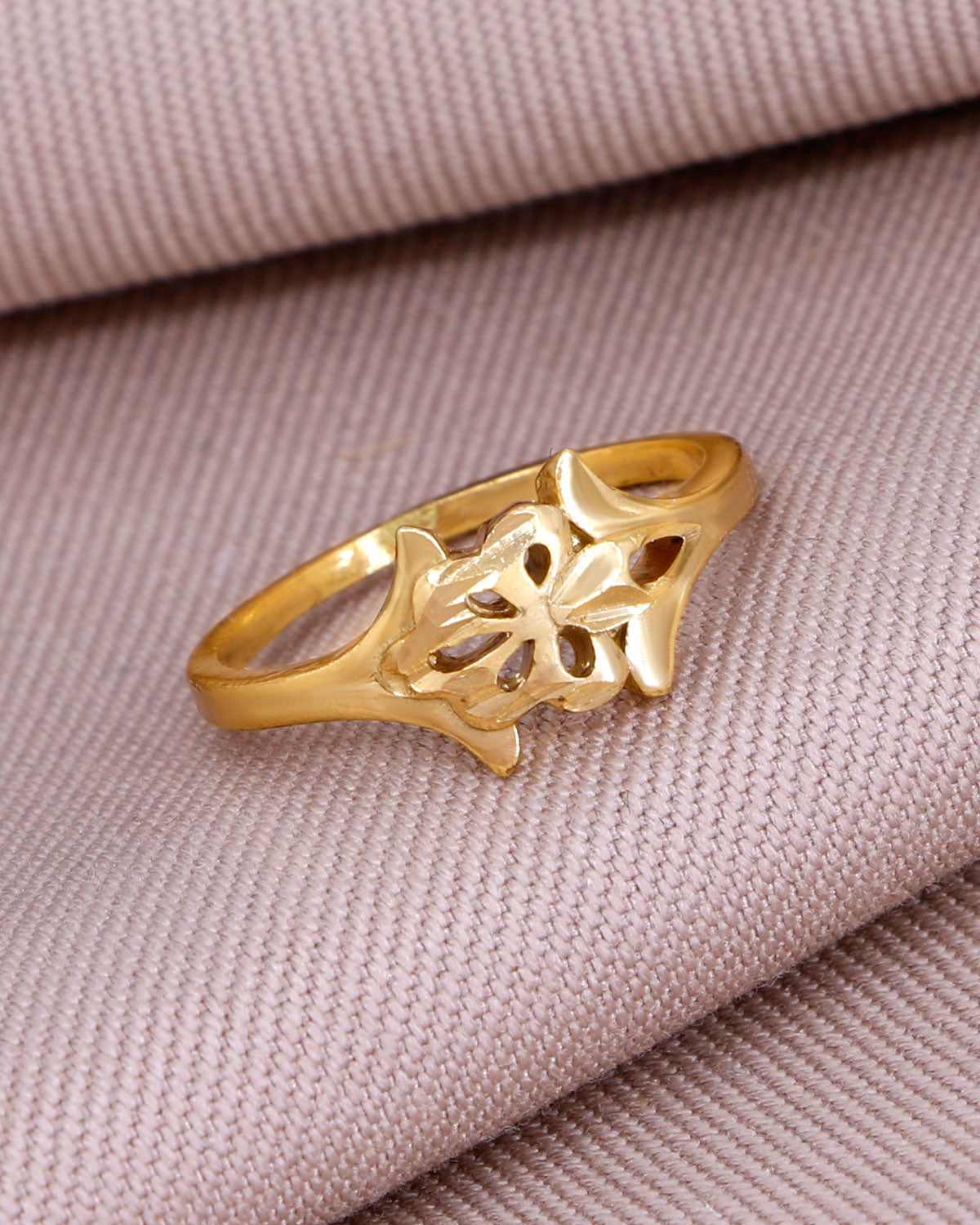 Plain Gold Plated Finger Ring Design IFR1631