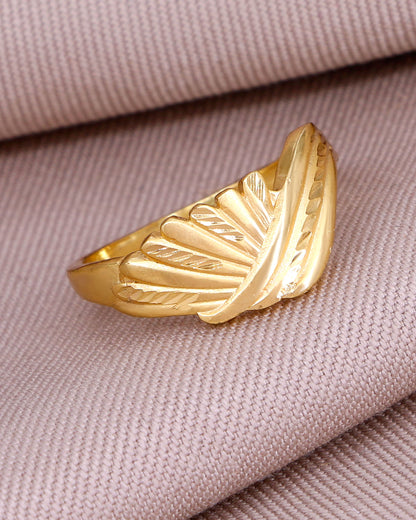 Floral 2 Gram Gold Finger Ring IFR1635