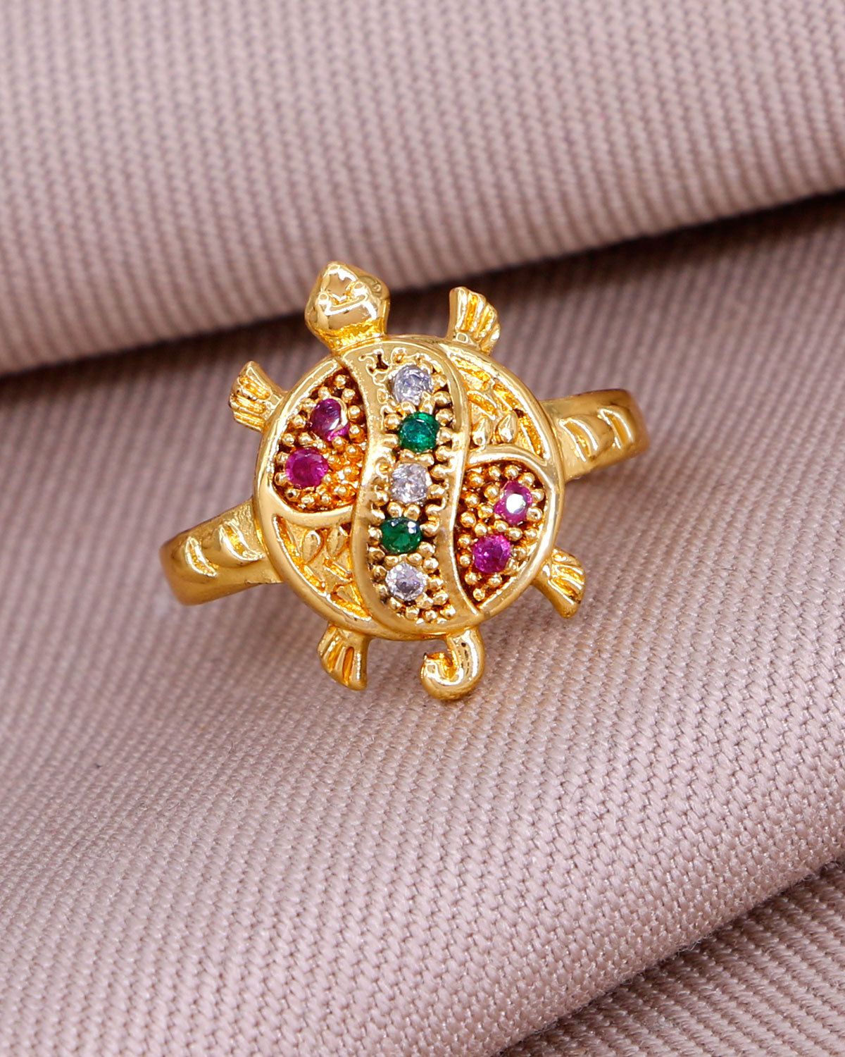 Lucky Tortoise Impon Stone Ring IFR1649