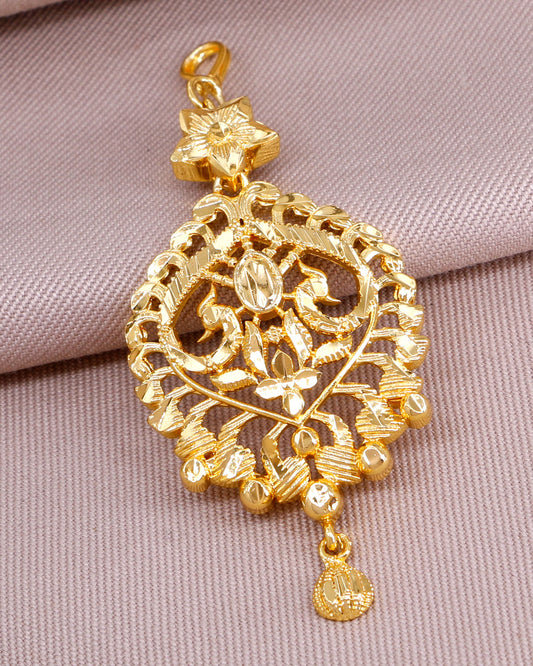 High Quality Peacock Design Gold Nethichutti INCHT278