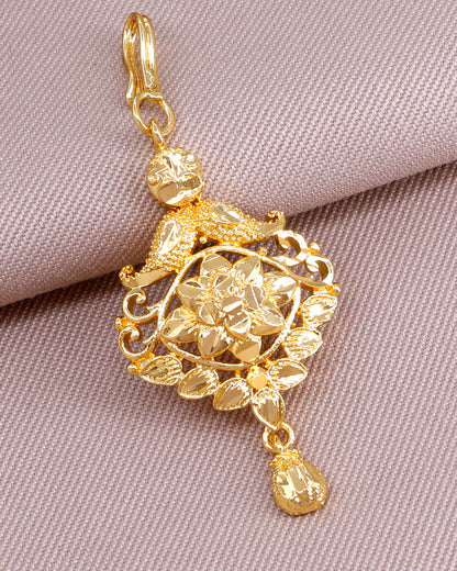 Latest Gold Imitation Short Maang Tikka Design INCHT279