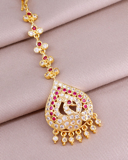 Beautiful Peacock Maang Tikka Impon Jewelry INCHT410
