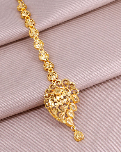 Stylish Mango Design Gold Maang Tikka INCHT433