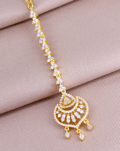 Glittering Ad Stone Maang Tikka INCHT439