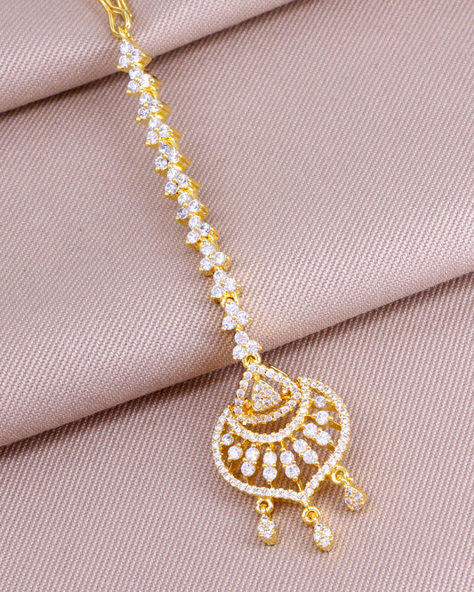 Glittering Ad Stone Maang Tikka INCHT439