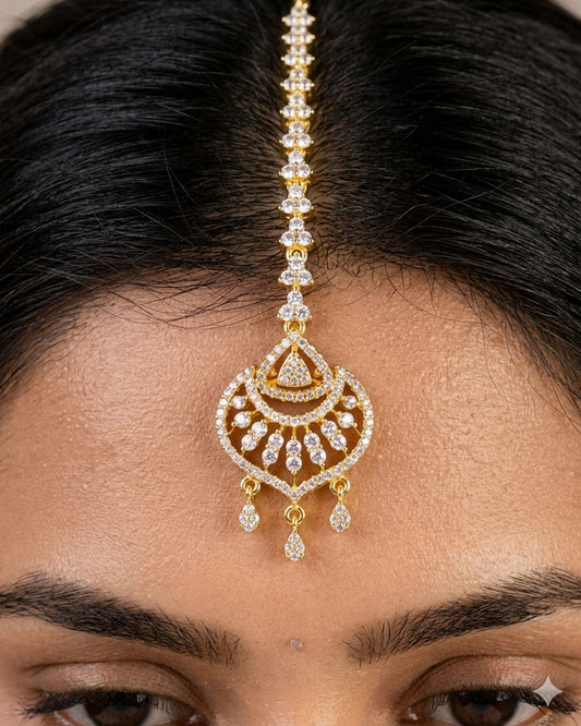 Glittering Ad Stone Maang Tikka INCHT439