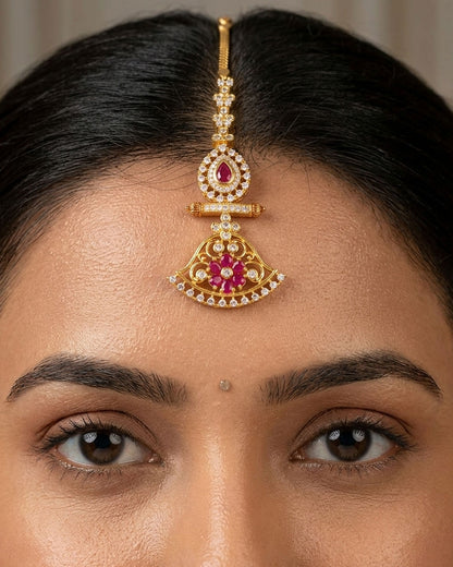 Bollywood Fashion Gold Maang Tikka INCHT442