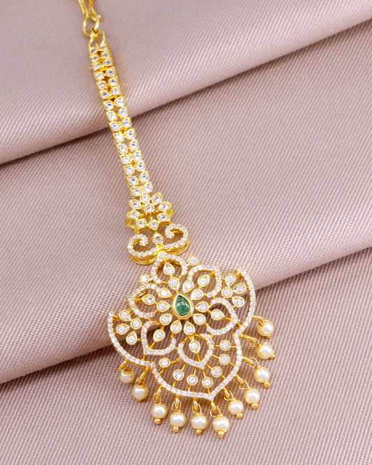 Attractive Gold Tone Diamond Maang Tikka INCHT445