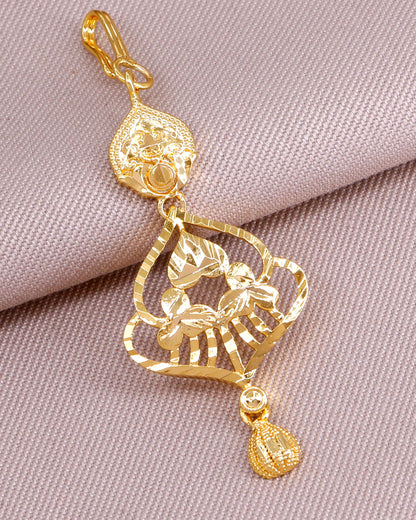 Latest Gold Plated Short Nethichutti INCHT468
