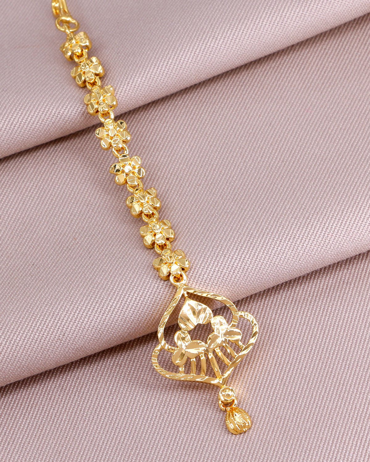One Gram Gold Floral Nethichutti Online INCHT471