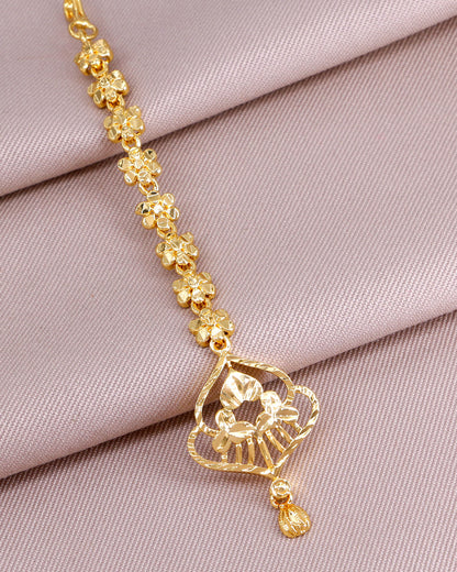One Gram Gold Floral Nethichutti Online INCHT471