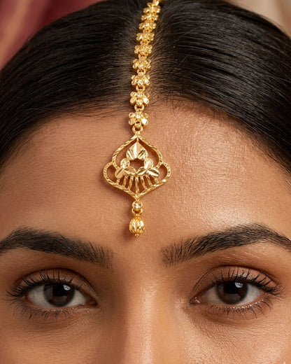 One Gram Gold Floral Nethichutti Online INCHT471