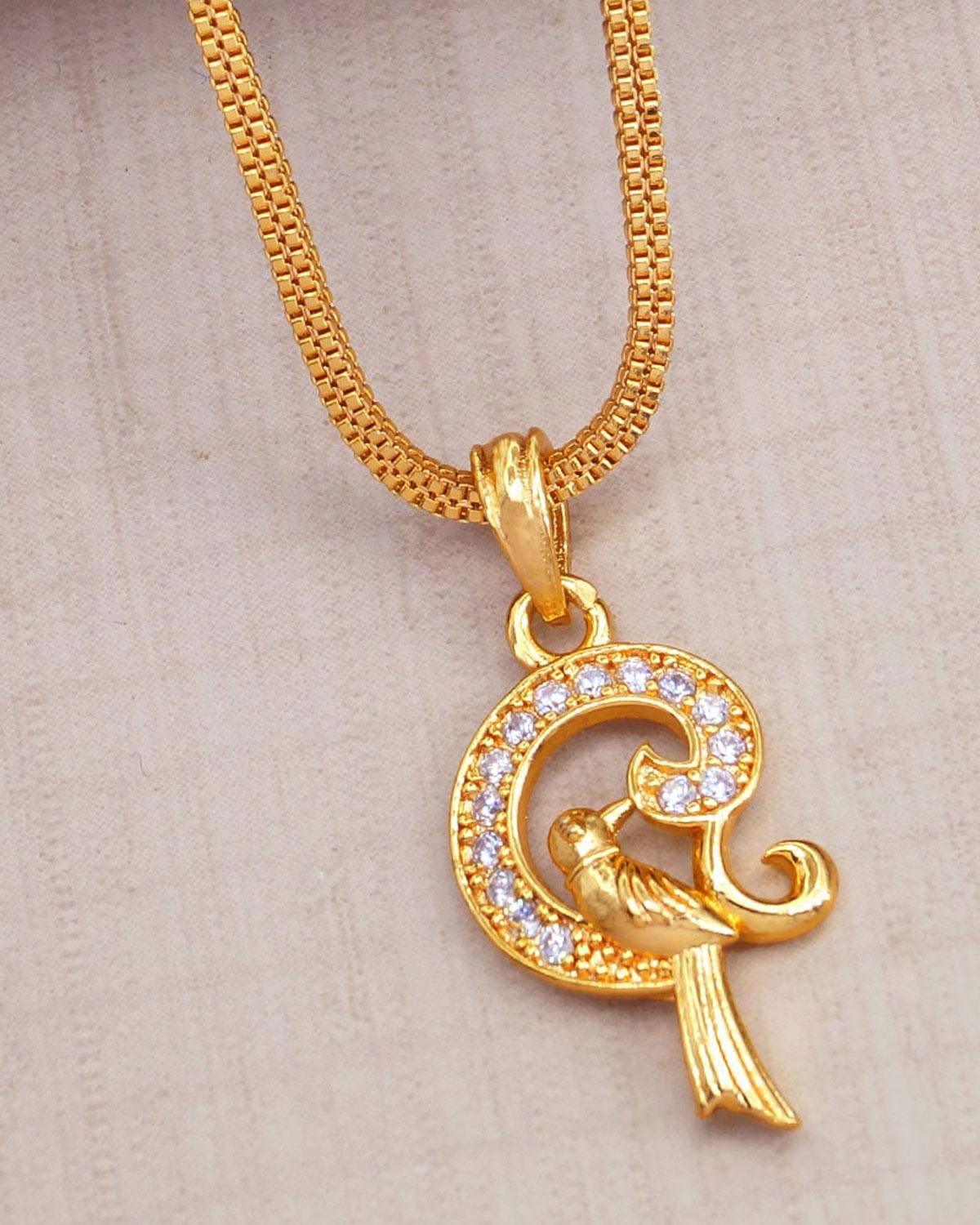 One Gram Gold Micro Plated Small Dollar Chain Dove Design