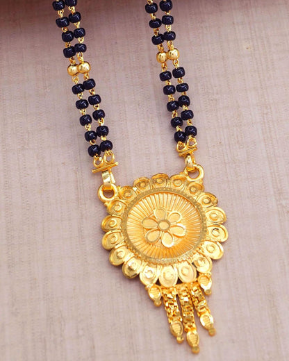 Styslish 2 Gram Gold Modern Mangalsutra Short Pendant Chain