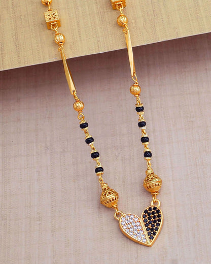 Small Mangalsutra Designs Heart Pendant ISMDR2124