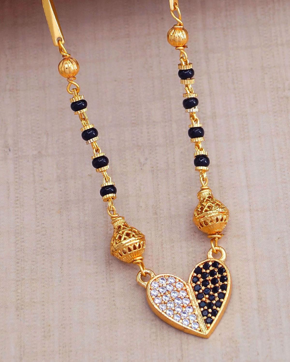 Small Mangalsutra Designs Heart Pendant ISMDR2124