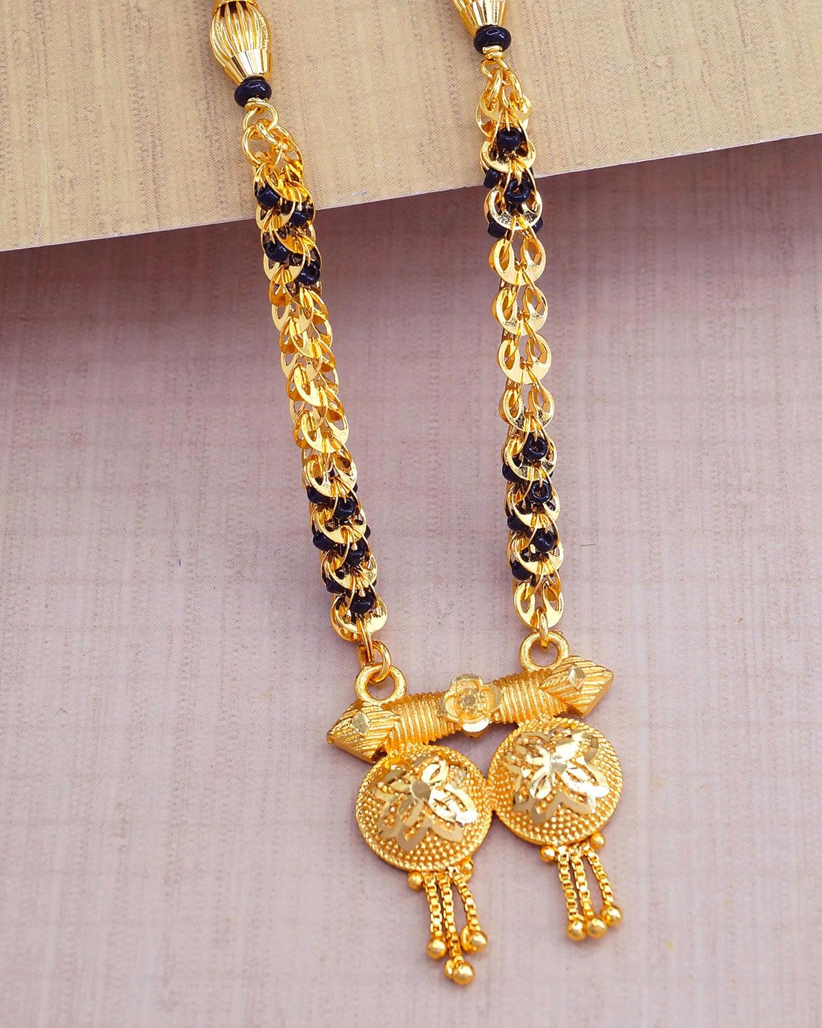 Modern Short Mangalsutra Ganthan Design ISMDR2132