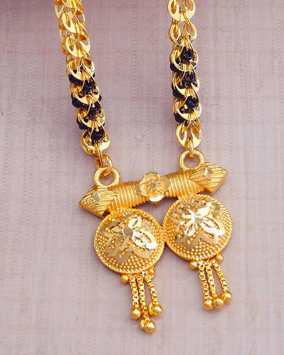 Modern Short Mangalsutra Ganthan Design ISMDR2132