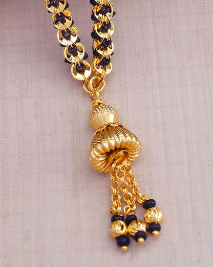 Thick Karugamani Chain 1 Gram Gold Short Mangalsutra