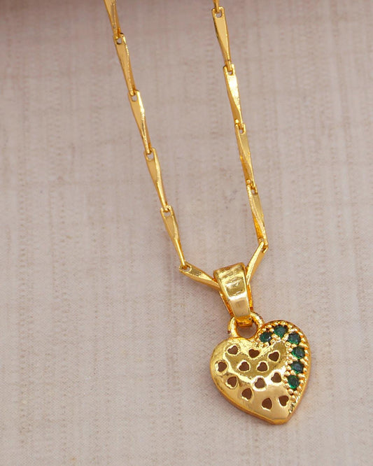 Heart Shaped Locket With Chain ISMDR2173