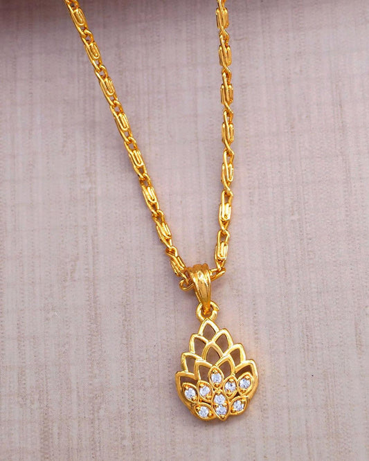 One Gram Gold Diamond Pendant For Girls Shop Online