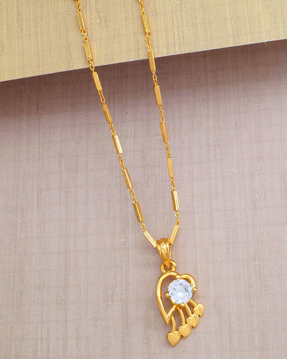 Elegant 22k Gold Pendant Chain Heart Design Shop Online